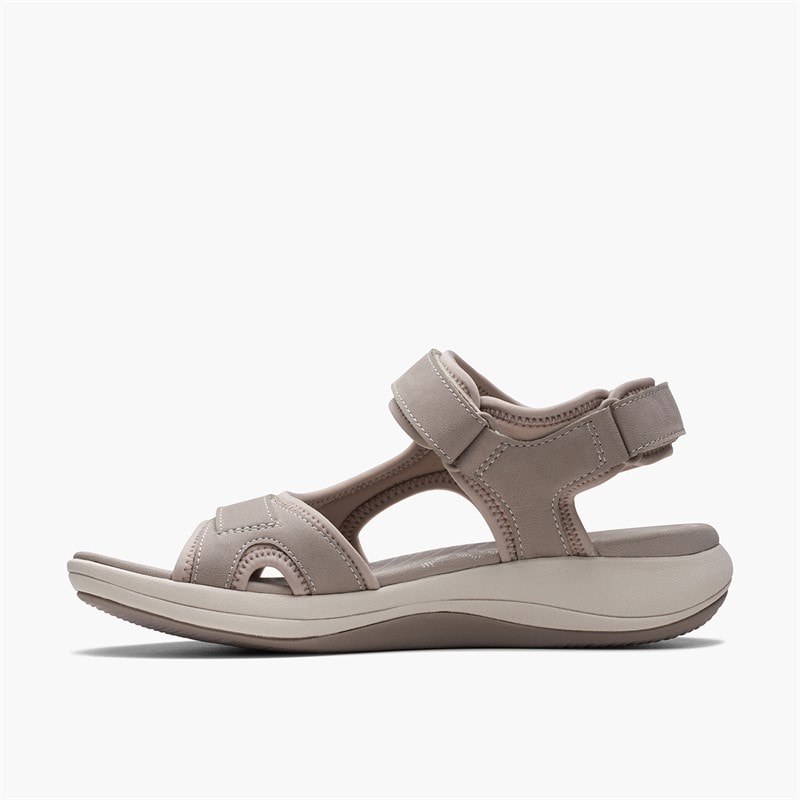 Clarks Womens Mira Bay D-Fit Sandals Stone - Image 5