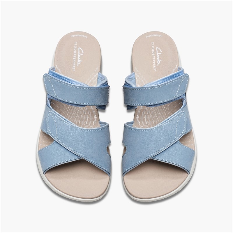 Clarks Womens Mira Ease D-Fit Sandals Denim Blue - Image 4