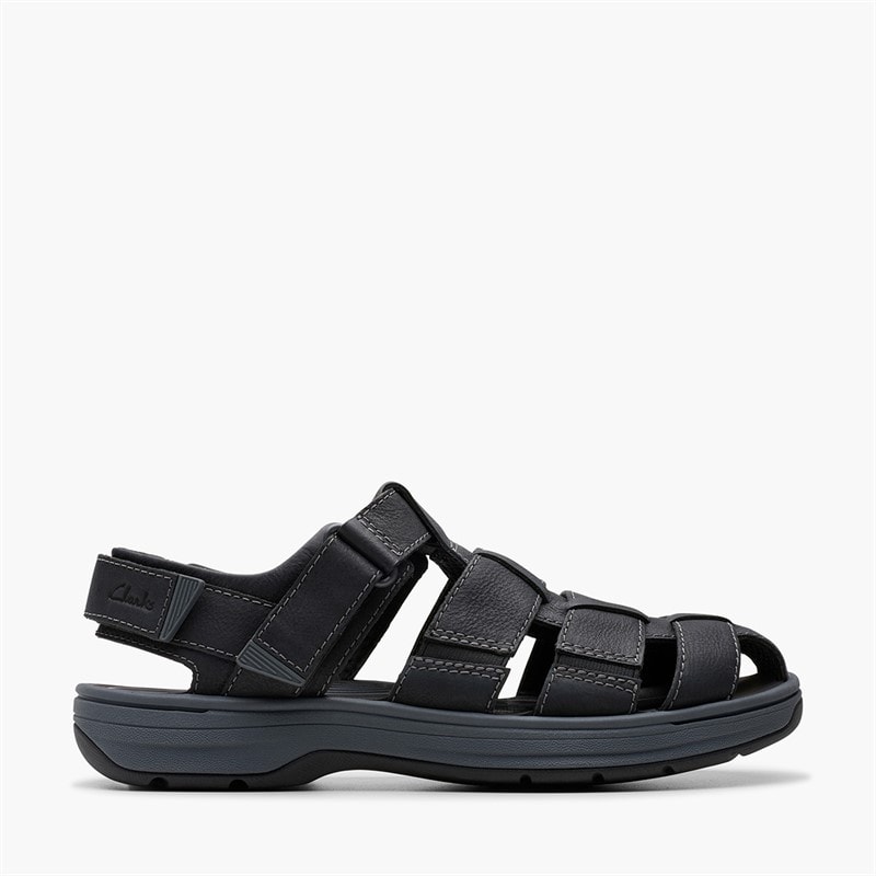 Clarks Mens Saltway Cove G-Fit Sandals Black - Image 1
