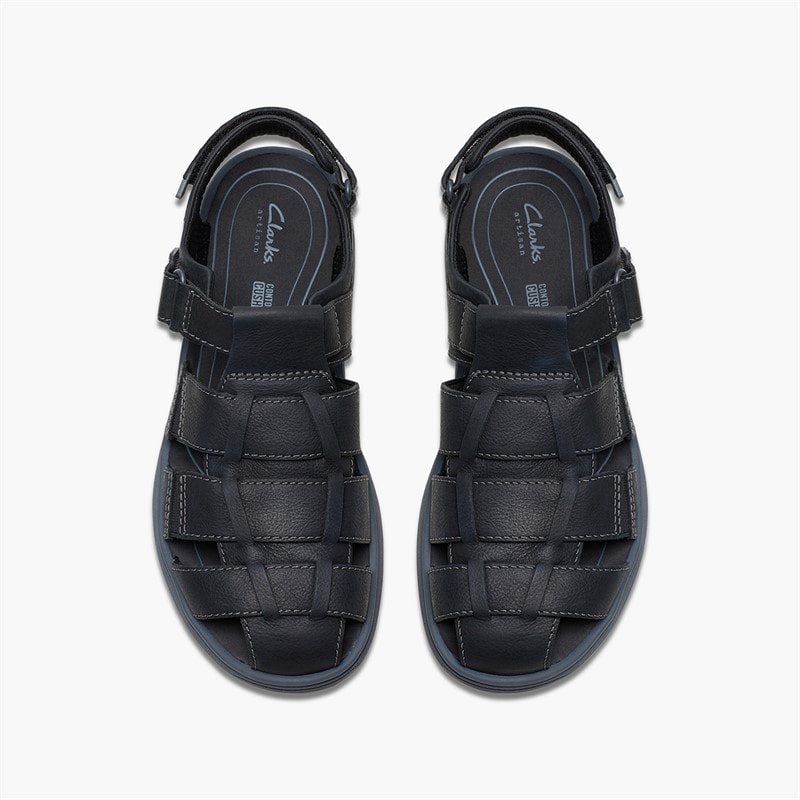 Clarks Mens Saltway Cove G-Fit Sandals Black - Image 4