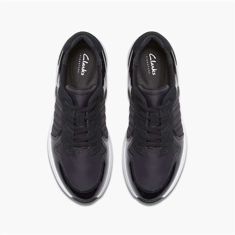 Clarks Womens Tivoli D-Fit Sport Trainers Black - Image 4