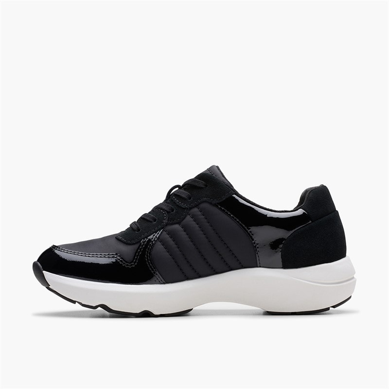 Clarks Womens Tivoli D-Fit Sport Trainers Black - Image 5