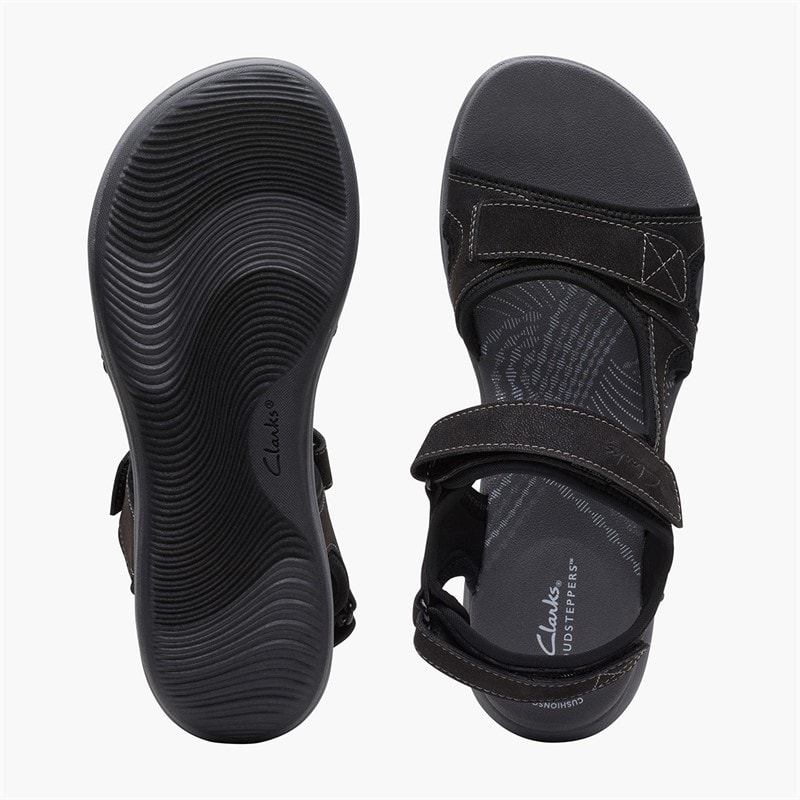 Clarks Womens Mira Bay D-Fit Sandals Black - Image 3