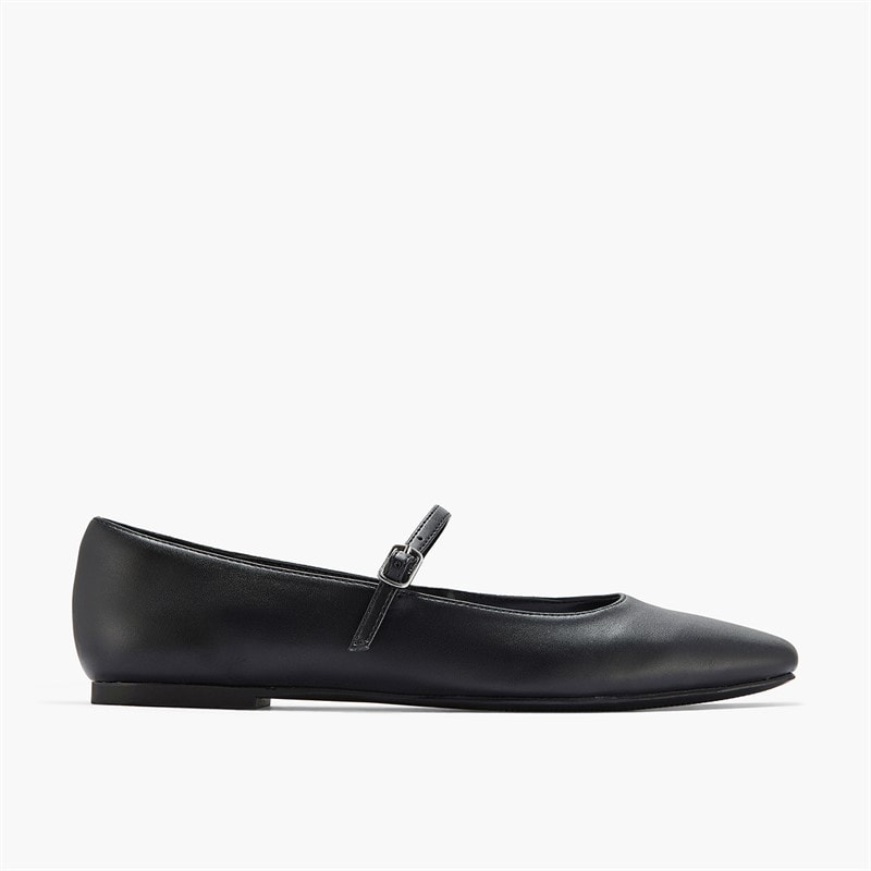 Clarks Womens Emelina Gem D-Fit Flats Black - Image 1