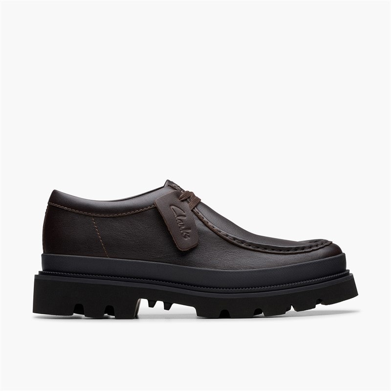 Clarks Mens Badell Seam G-Fit Shoes Brown