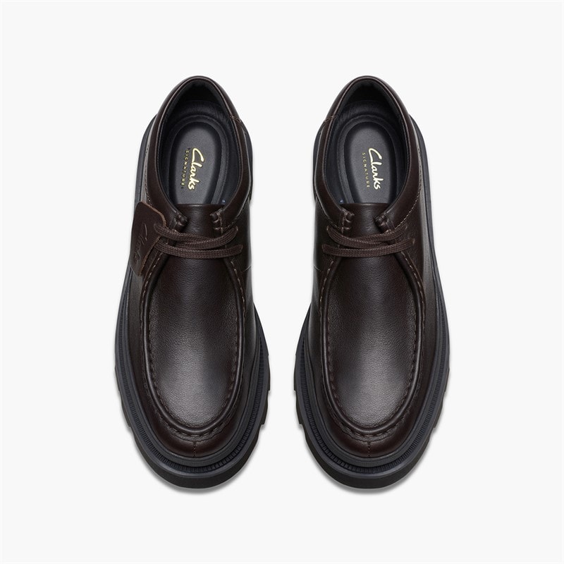 Clarks Mens Badell Seam G-Fit Shoes Brown - Image 4