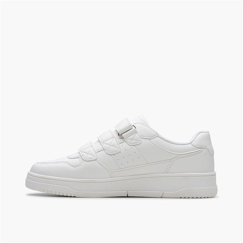 Clarks Junior Canyon Sky G-Fit Trainers White Mono - Image 5