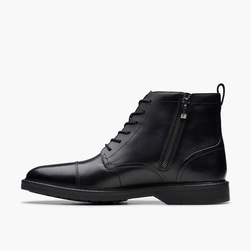 Clarks Mens Aldwin Cap G-Fit Boots Black - Image 5
