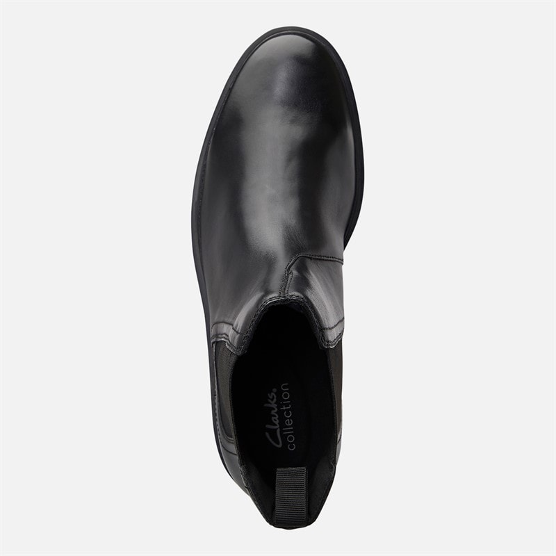 Clarks Mens Berwick Easy Chelsea Boots Black - Image 4