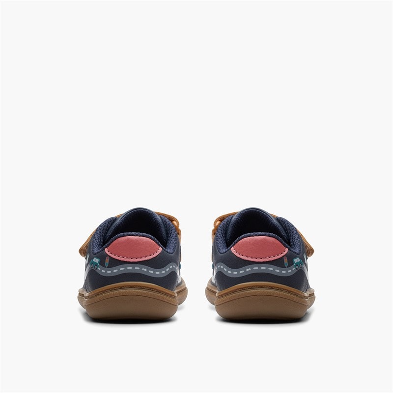 Clarks Infant Boys Flash Truck G-Fit Shoes Navy - Image 3