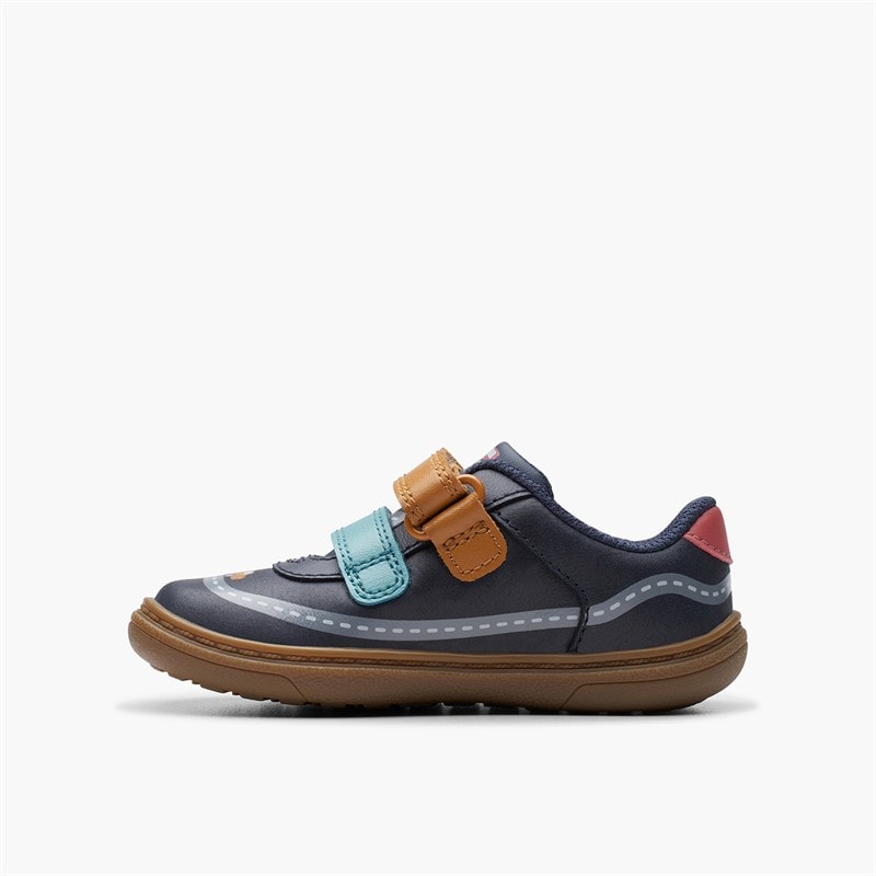 Clarks Infant Boys Flash Truck G-Fit Shoes Navy - Image 5