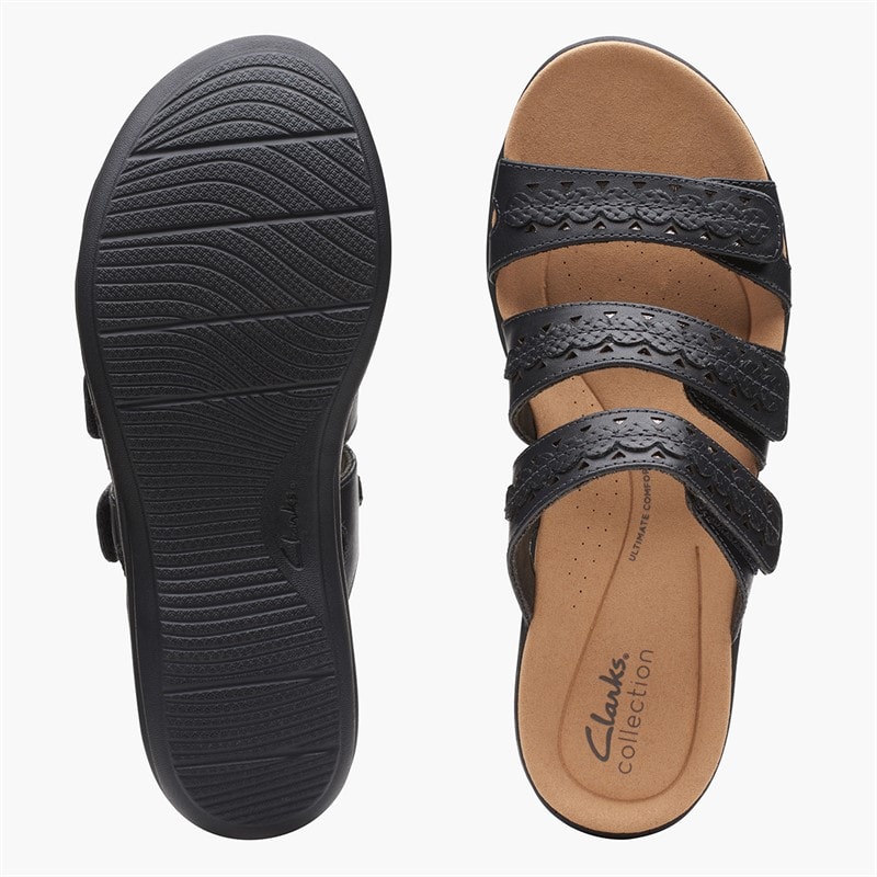 Clarks Womens Laurieann Cove E-Fit Sandals Black - Image 2