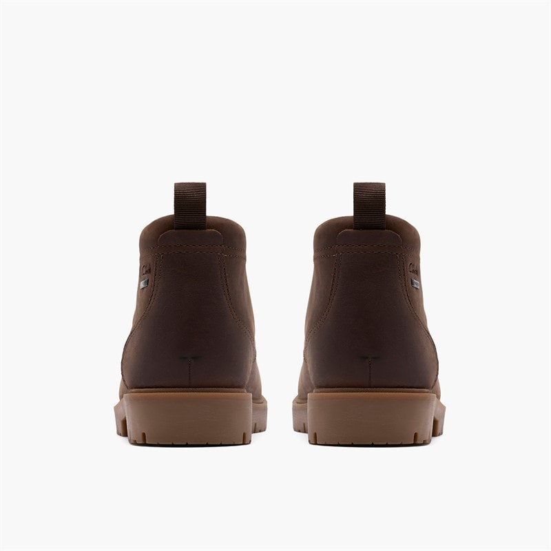 Clarks Mens Berhill Mid GTX G-Fit Boots Tan - Image 3