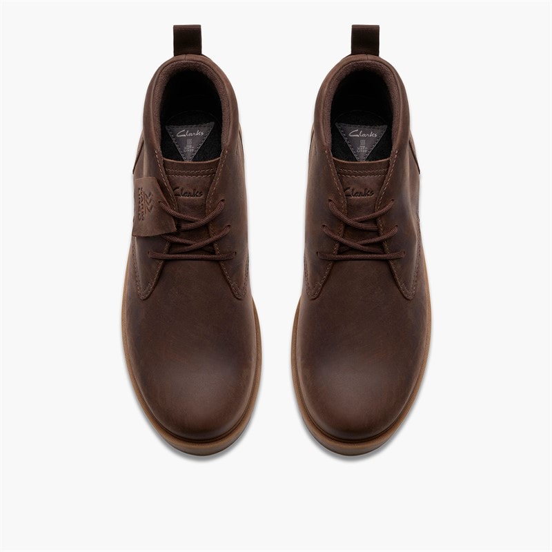 Clarks Mens Berhill Mid GTX G-Fit Boots Tan - Image 4