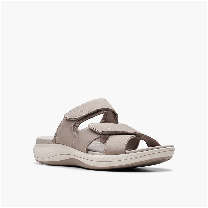Clarks Womens Mira Ease D-Fit Sandals Stone - Image 4