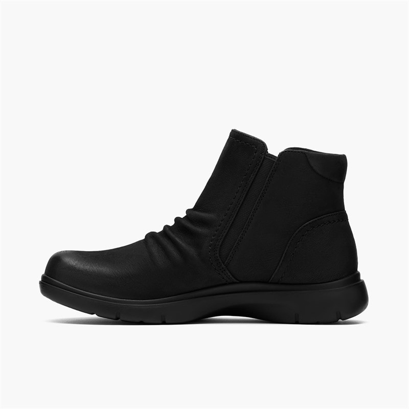 Clarks Womens Certina Ruby E-Fit Side Zip Boots Black - Image 5