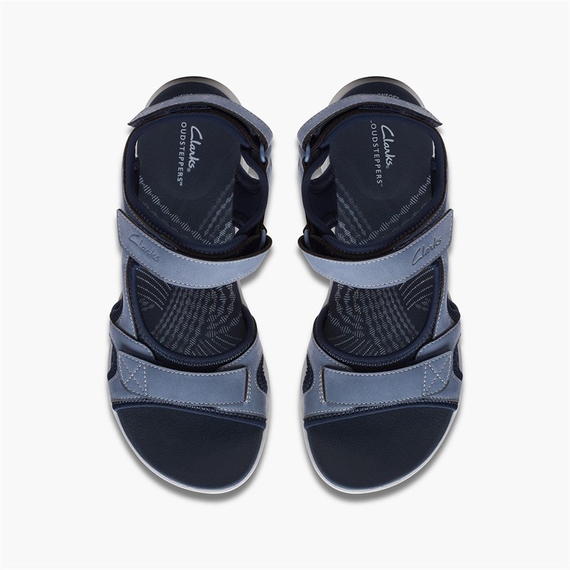 Clarks Womens Mira Bay D-Fit Sandals Denim Blue - Image 4