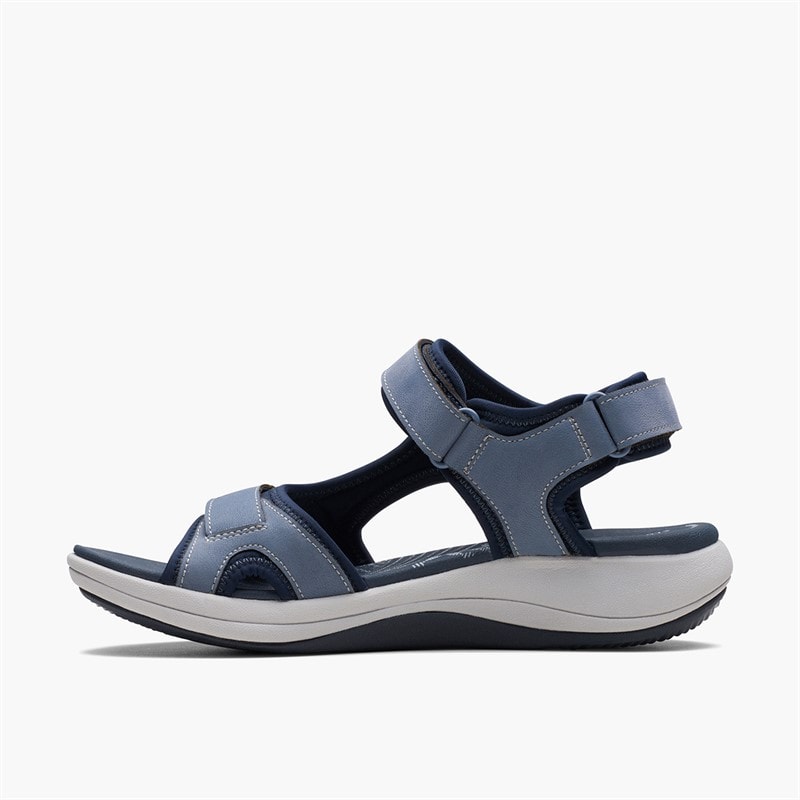 Clarks Womens Mira Bay D-Fit Sandals Denim Blue - Image 5
