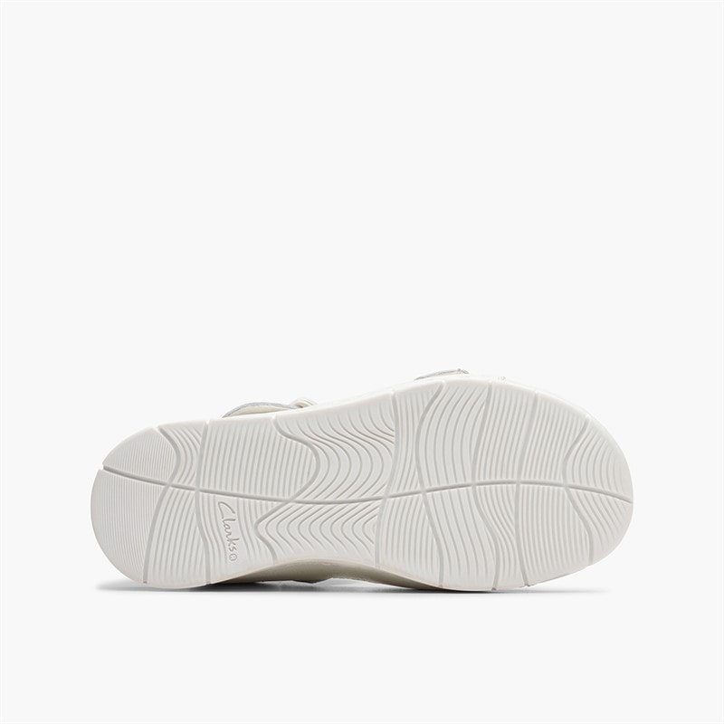 Clarks Kids Baha F-Fit Beach Sandals White - Image 2