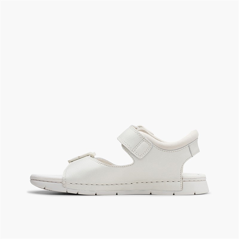 Clarks Kids Baha F-Fit Beach Sandals White - Image 5