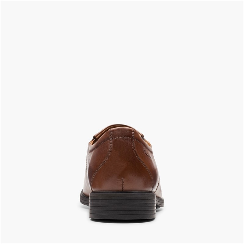 Clarks Mens Whiddon Step G-Fit Slip On Shoes Dark Tan - Image 3