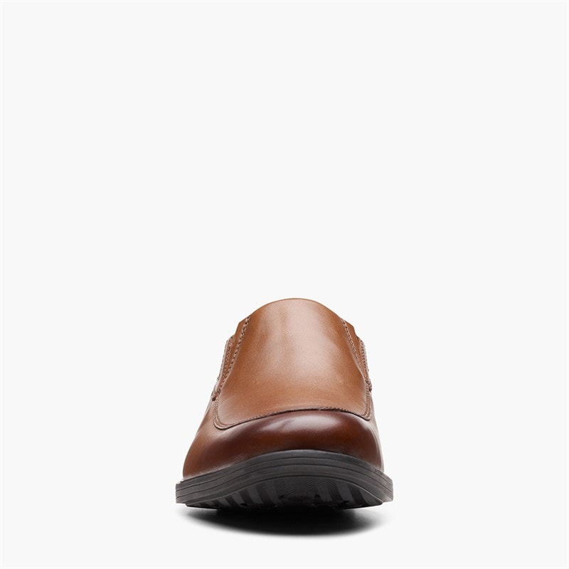Clarks Mens Whiddon Step G-Fit Slip On Shoes Dark Tan - Image 4