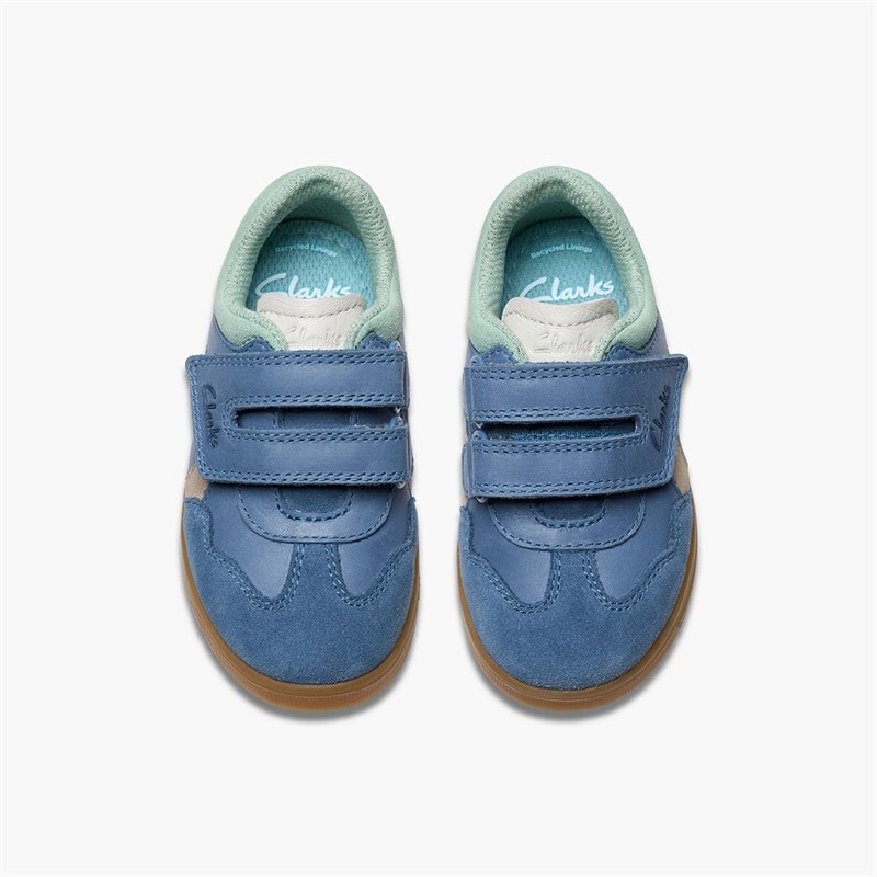 Clarks Infant Disco Vibe G-Fit Trainers Blue - Image 4