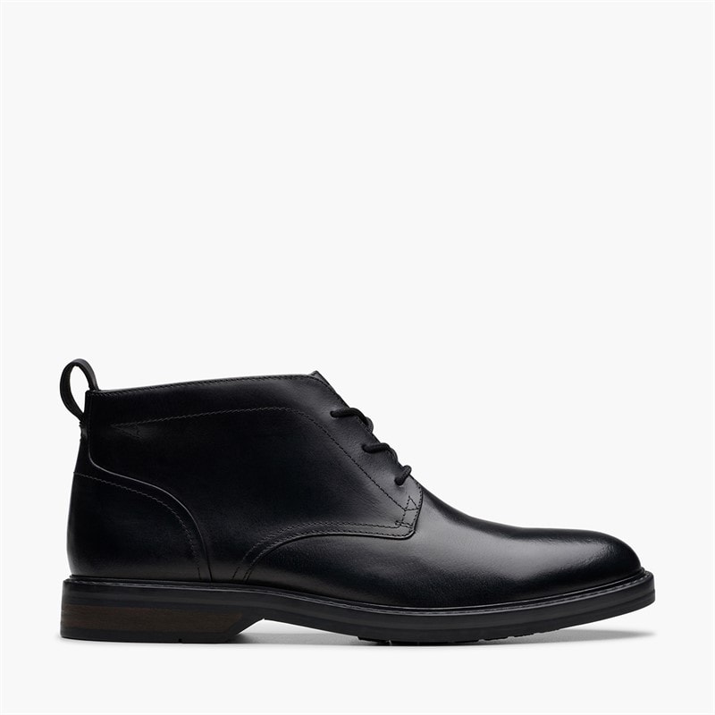 Clarks Mens Aldwin G-Fit Chukka Boots Black