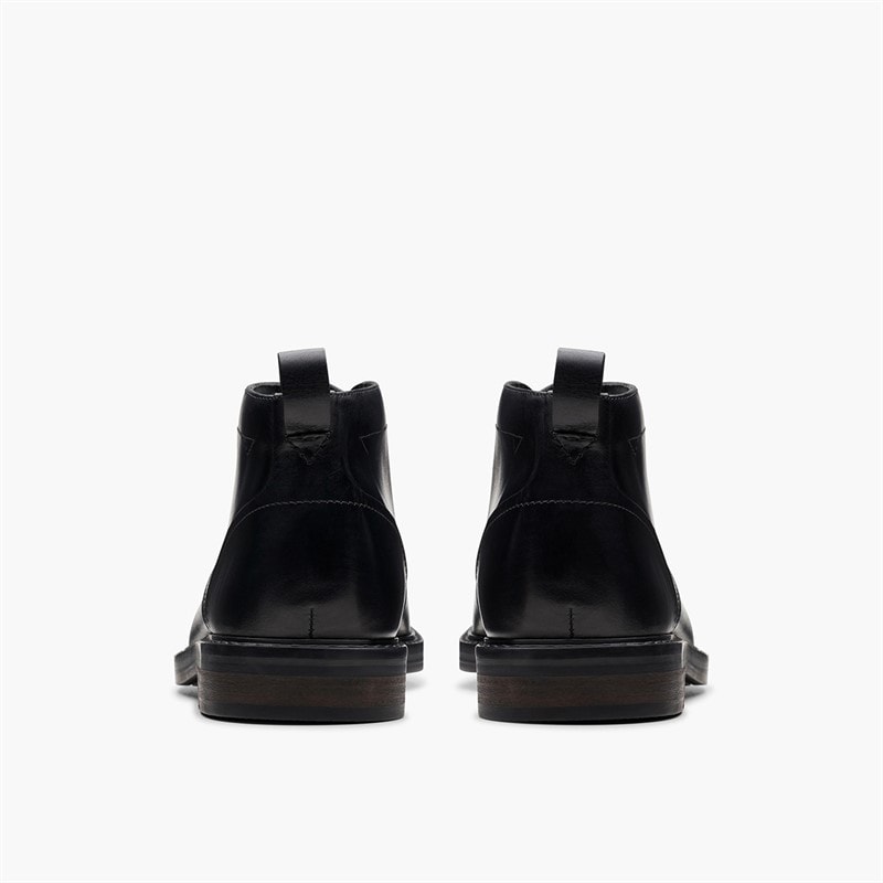 Clarks Mens Aldwin G-Fit Chukka Boots Black - Image 3