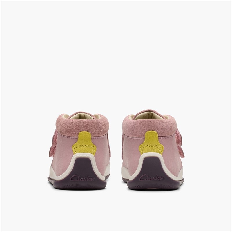 Clarks Infant Girls Noodle Play F-Fit Boots Dusty Pink - Image 3