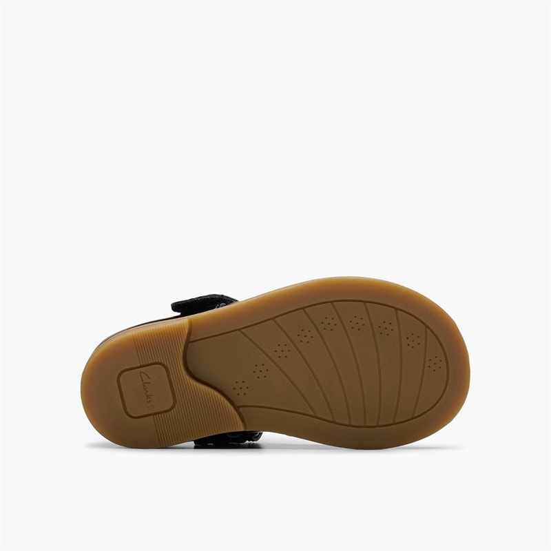 Clarks Infant Girls Drew F-Fit Mary Jane Shoes Black - Image 2