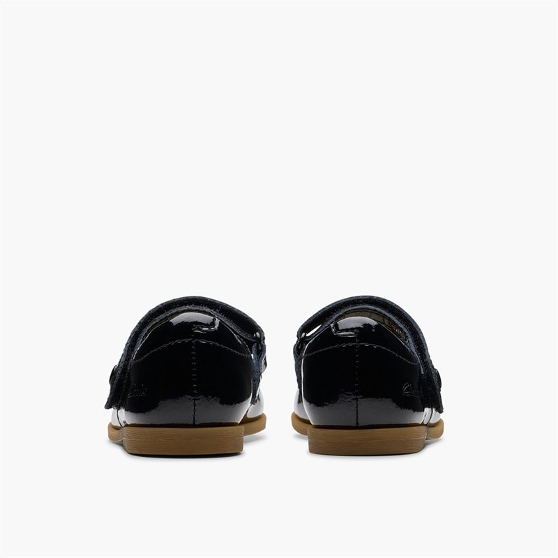 Clarks Infant Girls Drew F-Fit Mary Jane Shoes Black - Image 3