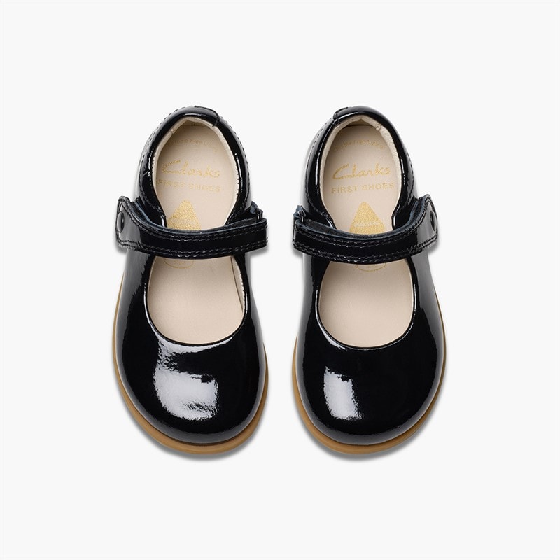 Clarks Infant Girls Drew F-Fit Mary Jane Shoes Black - Image 4