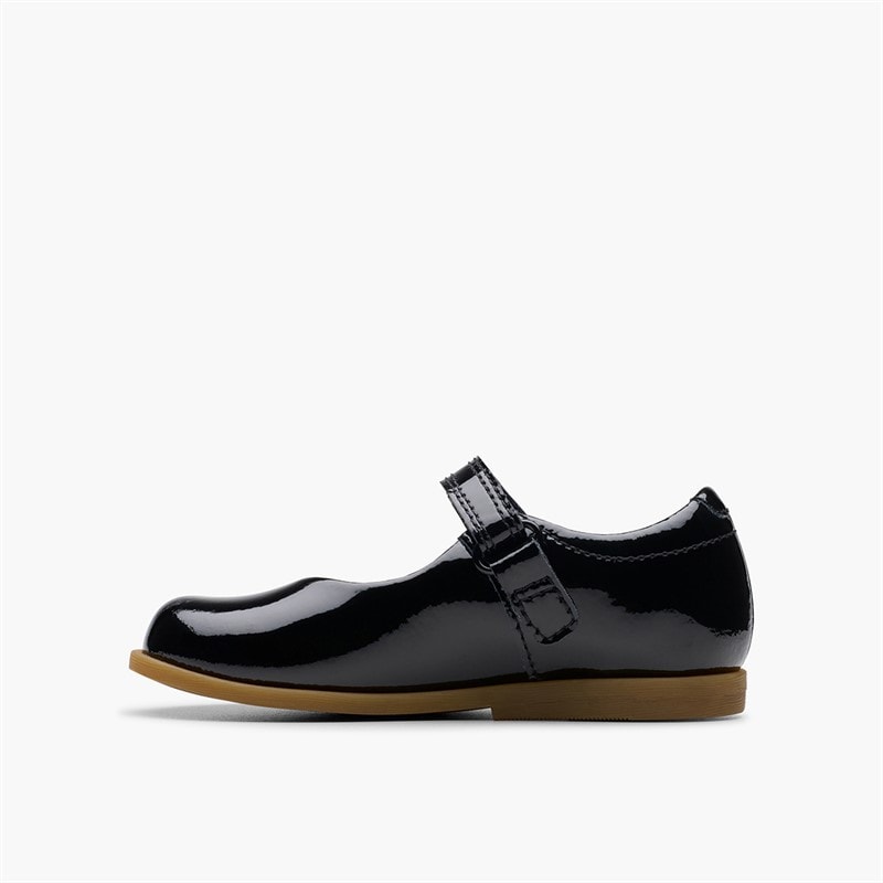Clarks Infant Girls Drew F-Fit Mary Jane Shoes Black - Image 5