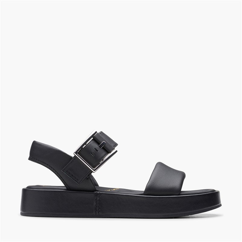 Clarks Womens Alda D-Fit Strap Sandals Black - Image 1
