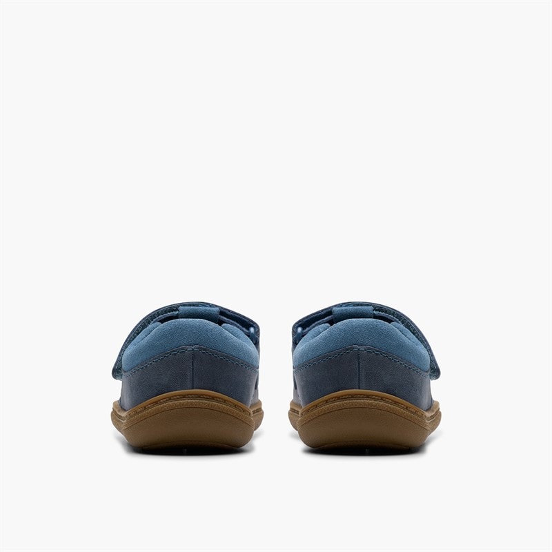Clarks Infant Girls Flash Grow G-Fit T-Bar Shoes Blue - Image 3