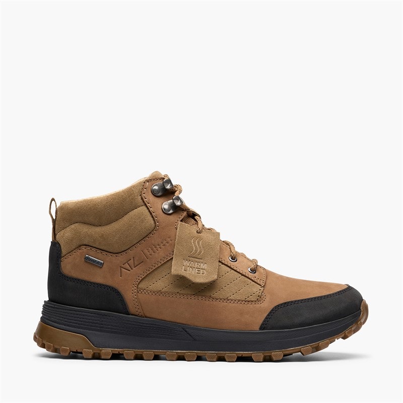 Clarks Mens ATL TrekHi GTX G-Fit Shoes Sand