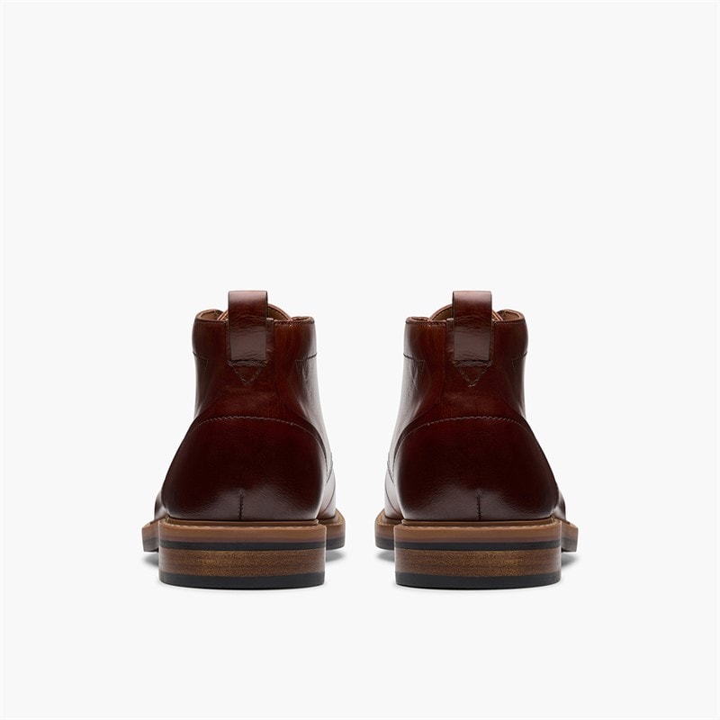 Clarks Mens Aldwin G-Fit Chukka Boots Mid Tan - Image 3
