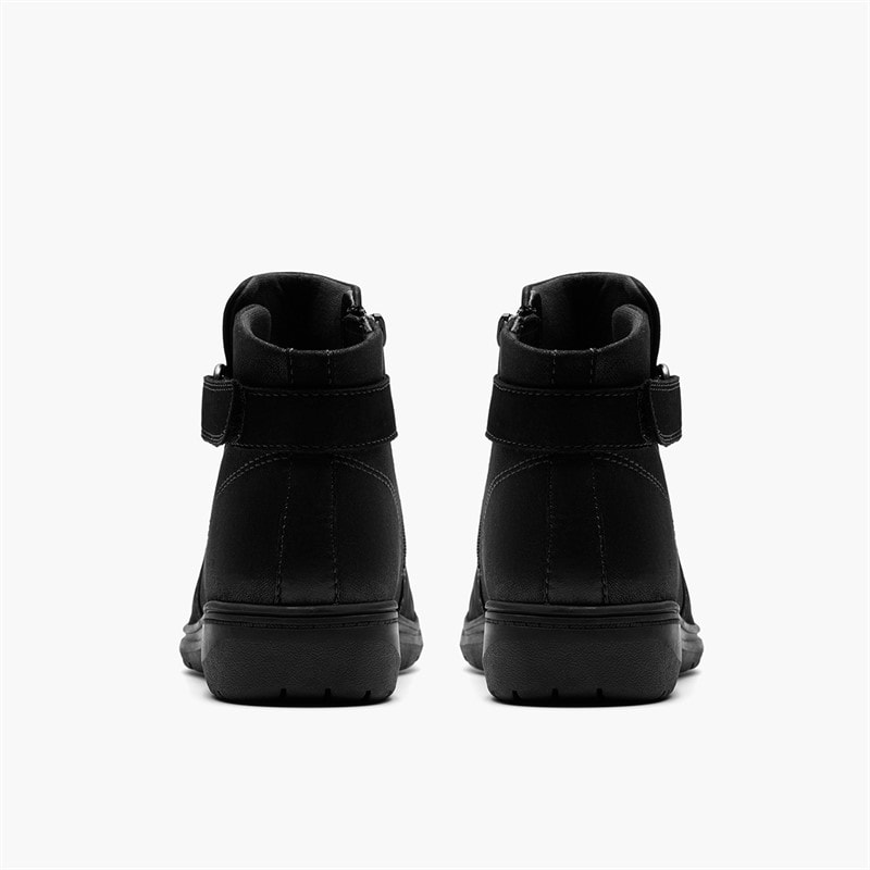 Clarks Womens Carleigh Drift D-Fit Buckle Boots Black - Image 3