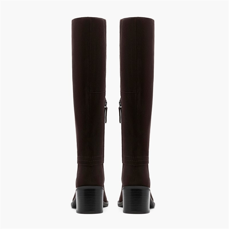 Clarks Womens Chamberly D-Fit Hi Boots Dark Brown - Image 3