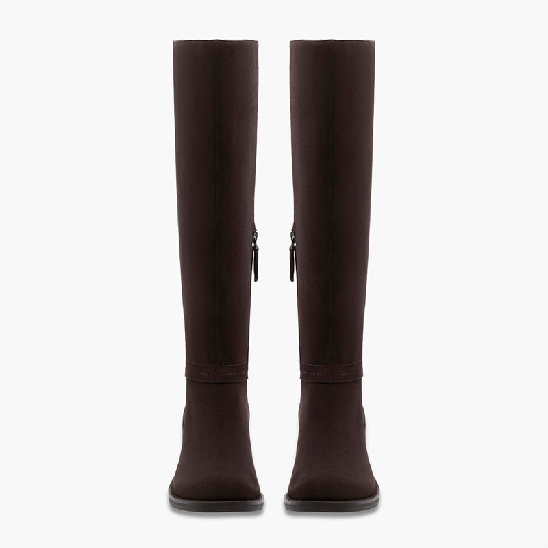 Clarks Womens Chamberly D-Fit Hi Boots Dark Brown - Image 4