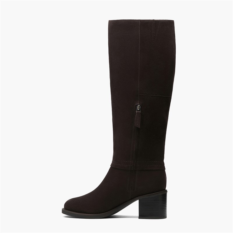 Clarks Womens Chamberly D-Fit Hi Boots Dark Brown - Image 5
