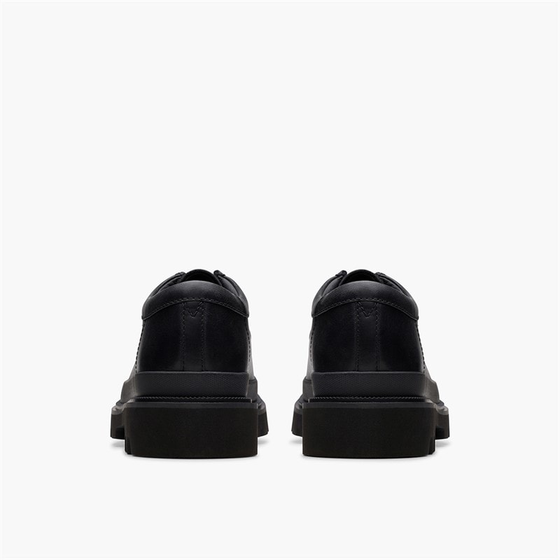 Clarks Mens Badell Seam Shoes Black Mono - Image 3