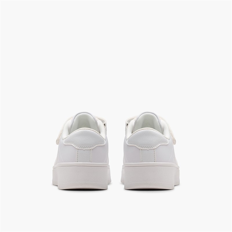 Clarks Kids Barley Step G-Fit Trainers White - Image 3