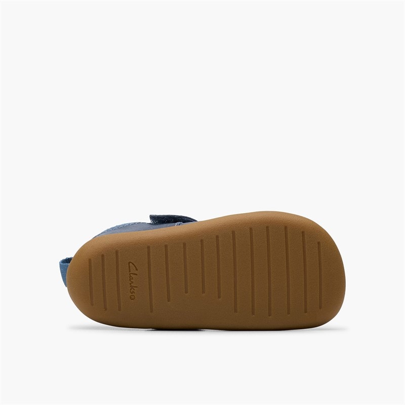 Clarks Infant Girls Roamer Berry F-Fit T-Bar Shoes Blue - Image 2