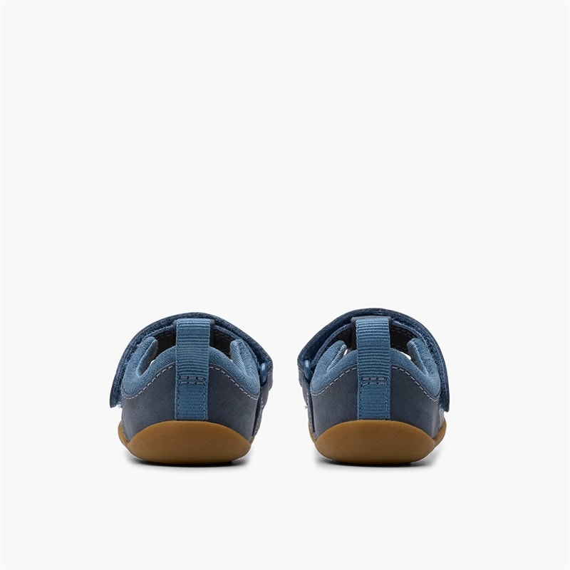 Clarks Infant Girls Roamer Berry F-Fit T-Bar Shoes Blue - Image 3