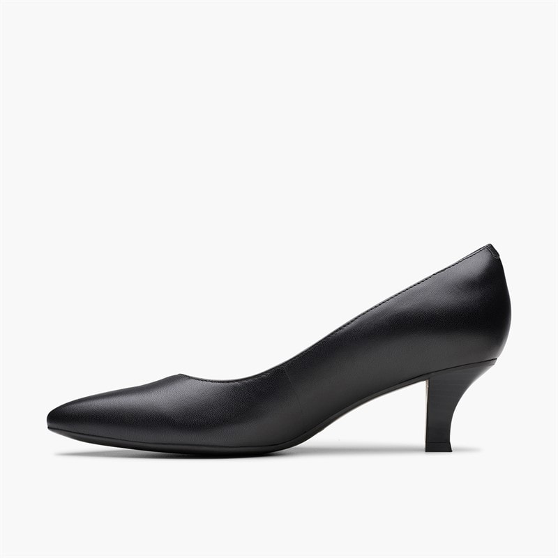 Clarks Womens Kepley Vine E-Fit Heeled Shoes Black - Image 5