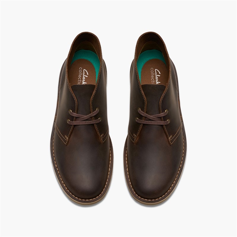 Clarks Mens Shepton G-Fit Chukka Boots Beeswax - Image 4