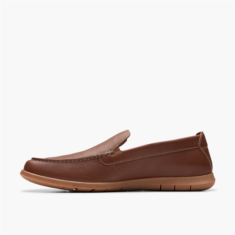 Clarks Mens Flexway Step G-Fit Loafers Light Brown - Image 5