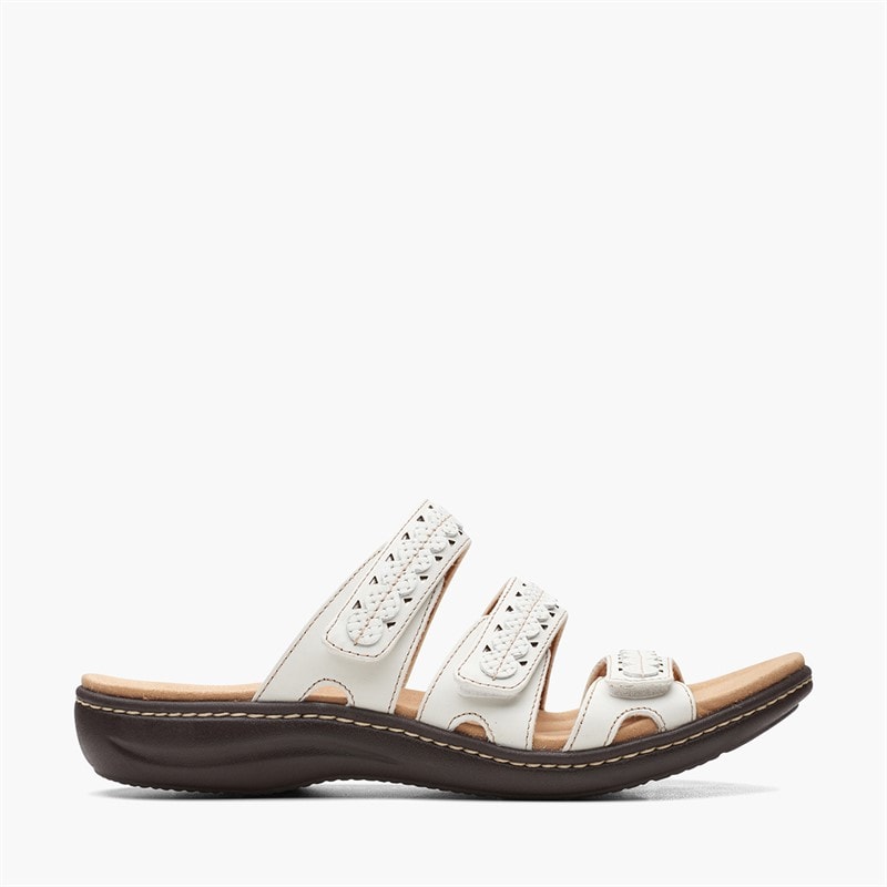 Clarks Womens Laurieann Cove D-Fit Sandals White - Image 1